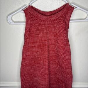 Athleta Ribbed Racerback Tank Top Red Size S Athletic Workout Top